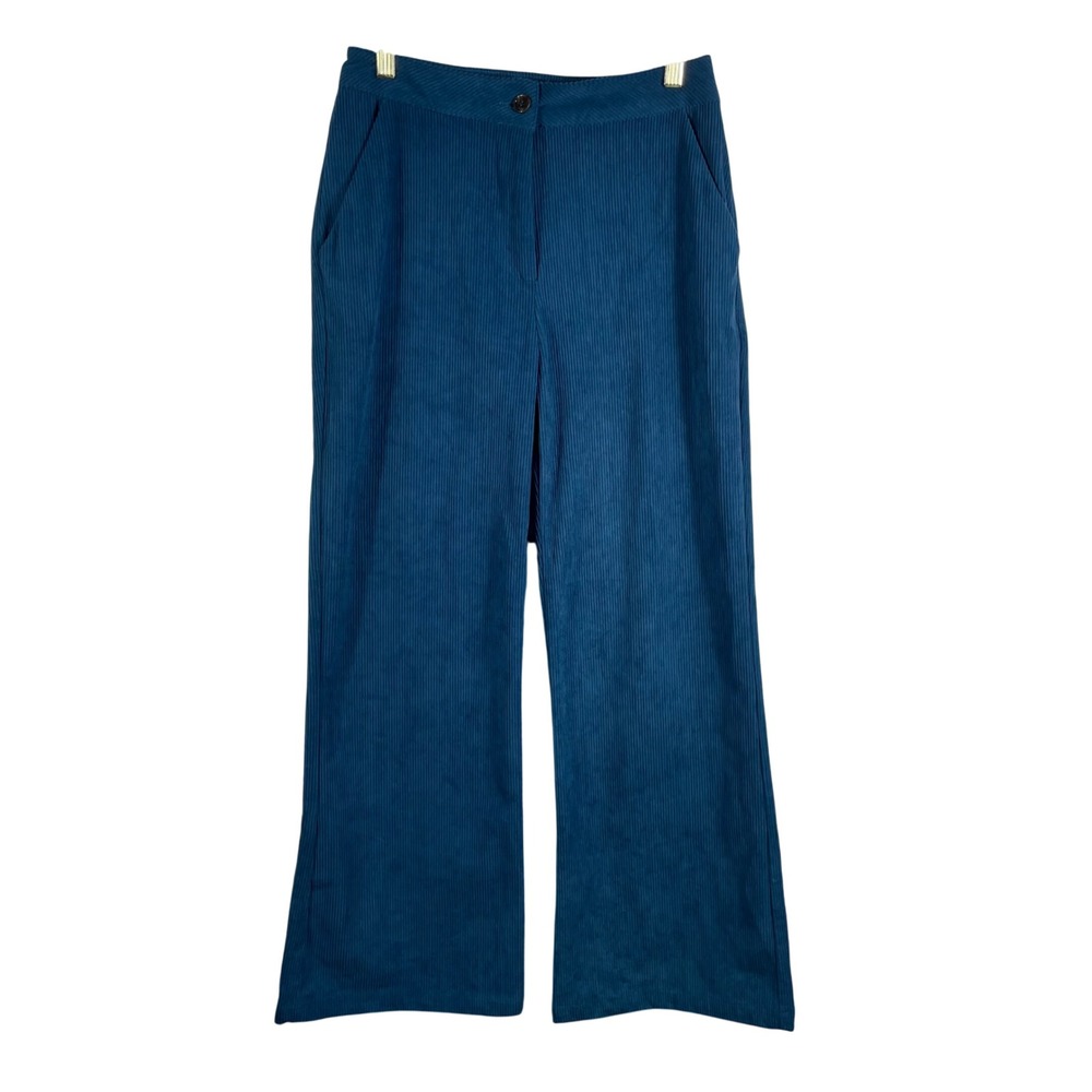 Hunter & Brown Teal Blue Corduroy Pants Size M – Wide Leg High Rise‎